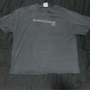Dark Gray Short Sleeve T-Shirt with White Text